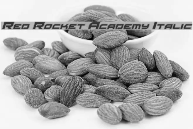 Red Rocket Academy Italic Font examples