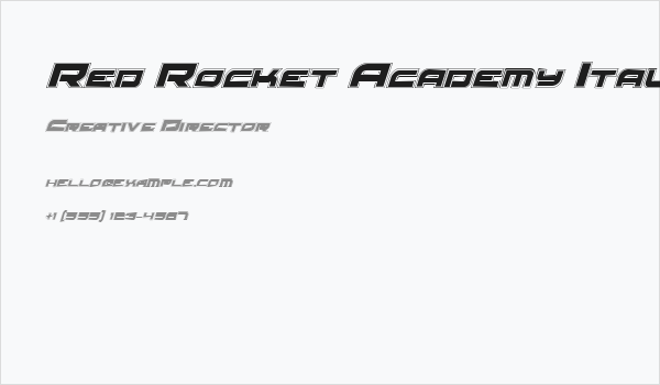 Red Rocket Academy Italic Business Card
