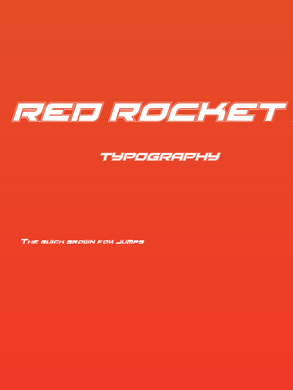 Red Rocket Academy Italic Poster