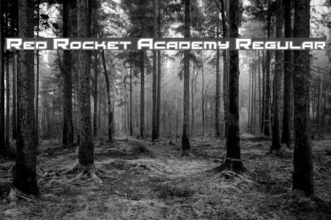 Red Rocket Academy Regular Font examples