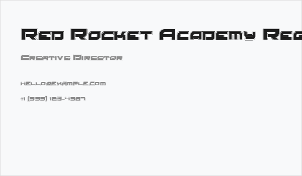 Red Rocket Academy Regular Business Card