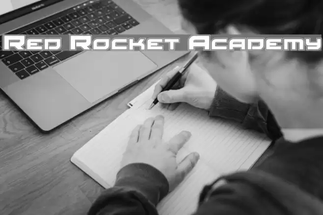 Red Rocket Academy Font examples