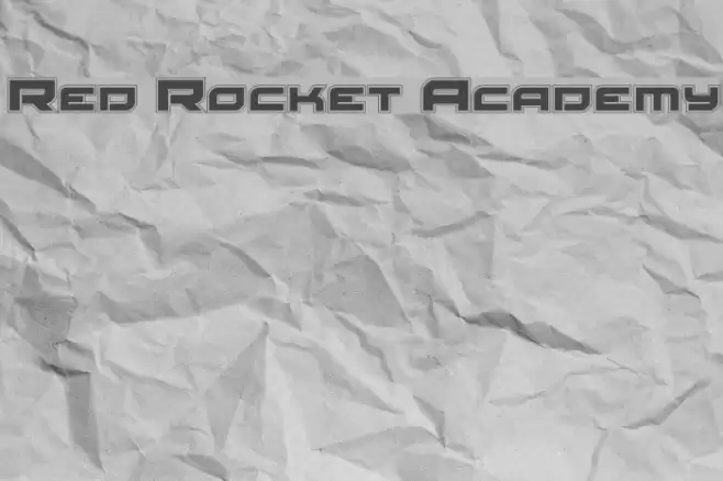 Red Rocket Academy Font examples