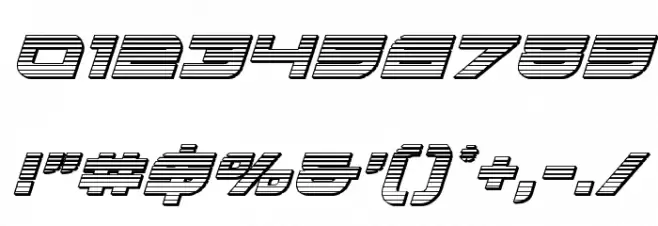 Red Rocket Chrome Italic Font OTHER CHARS