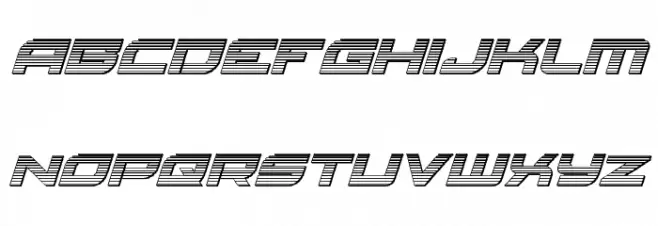 Red Rocket Chrome Italic 字体 大写