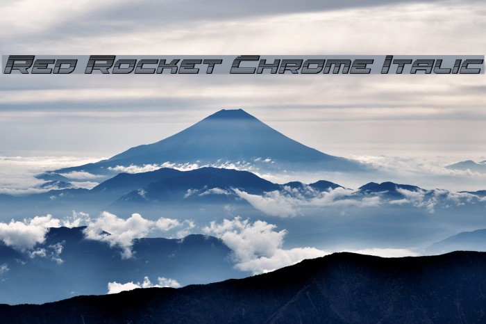 Red Rocket Chrome Italic Example 3