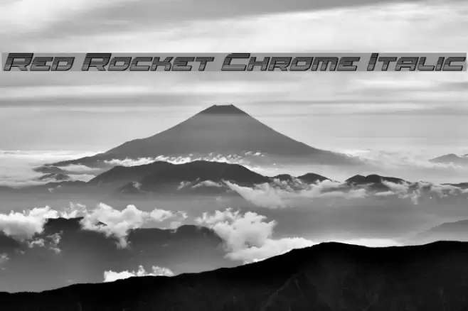 Red Rocket Chrome Italic Font examples