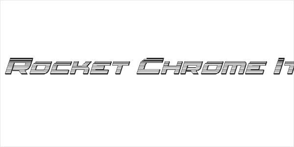 Red Rocket Chrome Italic Logo