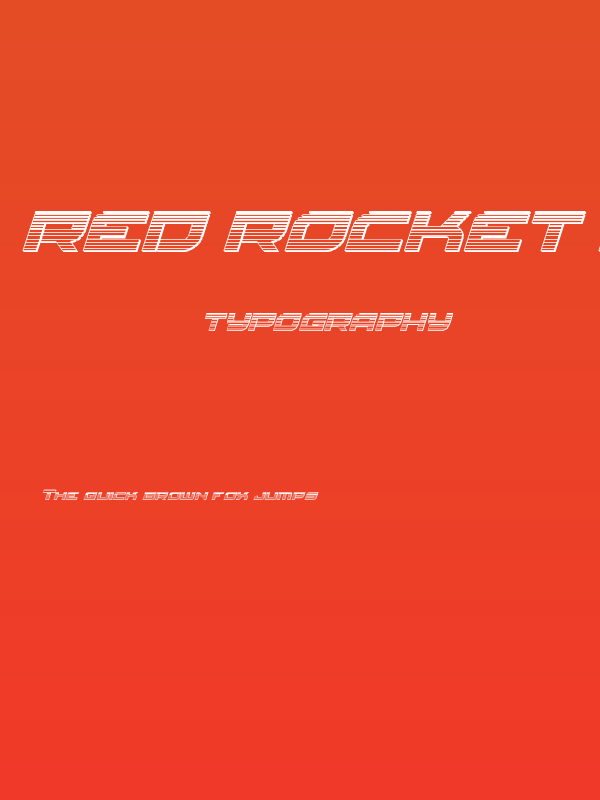 Red Rocket Chrome Italic Poster