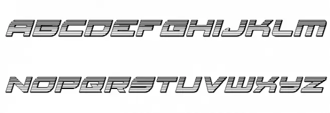 Red Rocket Chrome Italic Schriftart Kleinbuchstaben
