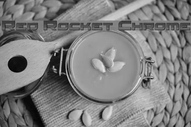 Red Rocket Chrome Font examples