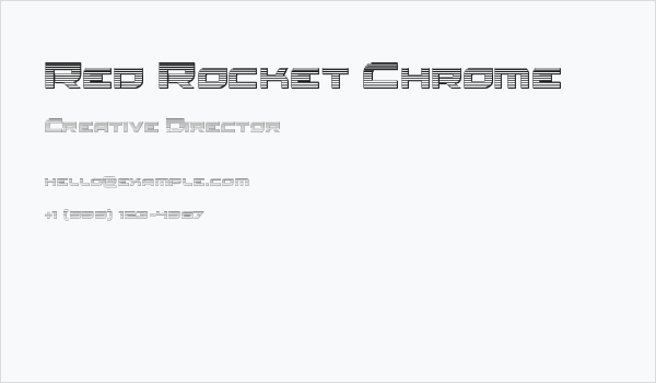 Red Rocket Chrome Business Card