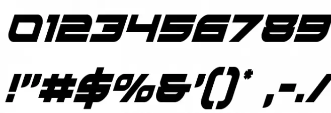 Red Rocket Condensed Italic Font OTHER CHARS