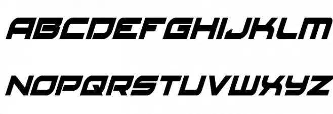 Red Rocket Condensed Italic Caratteri MINUSCOLO