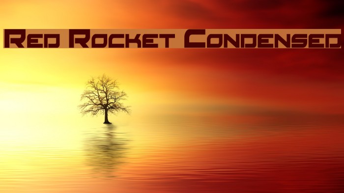 Red Rocket Condensed Example 3