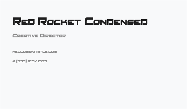 Red Rocket Condensed Business Card