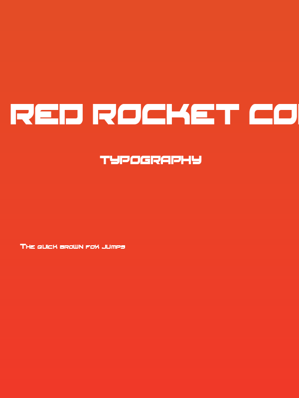 Red Rocket Condensed Poster