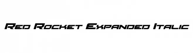 Red Rocket Expanded Italic  フリーフォントのダウンロード