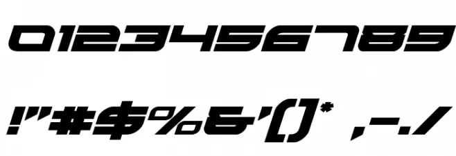 Red Rocket Expanded Italic Font OTHER CHARS