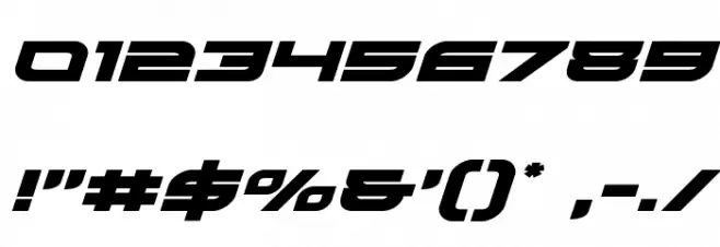 Red Rocket Expanded Italic Font OTHER CHARS