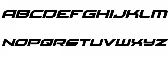 Red Rocket Expanded Italic フォント 大文字