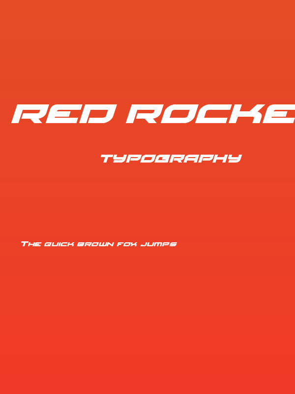 Red Rocket Expanded Italic Poster