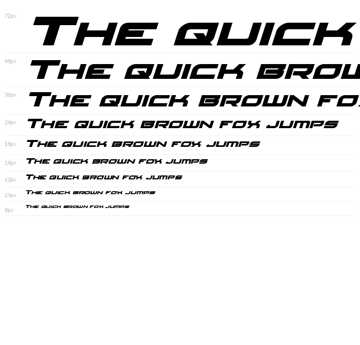 Red Rocket Expanded Italic Waterfall