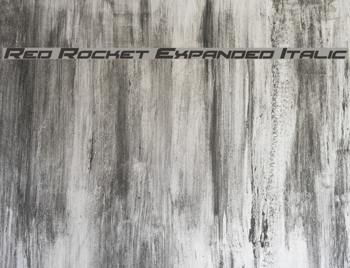 Red Rocket Expanded Italic Font examples