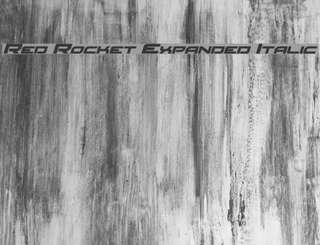 Red Rocket Expanded Italic Font examples