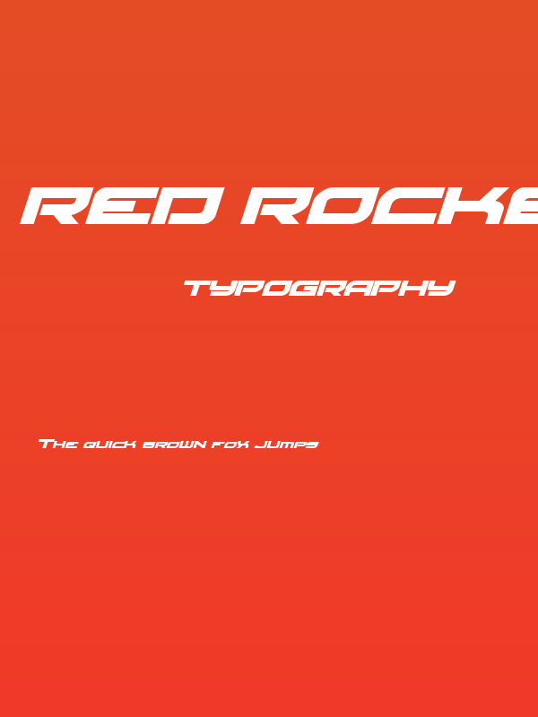 Red Rocket Expanded Italic Poster