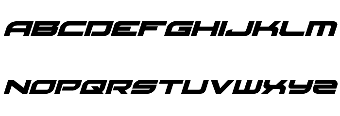 Red Rocket Expanded Italic Font LOWERCASE