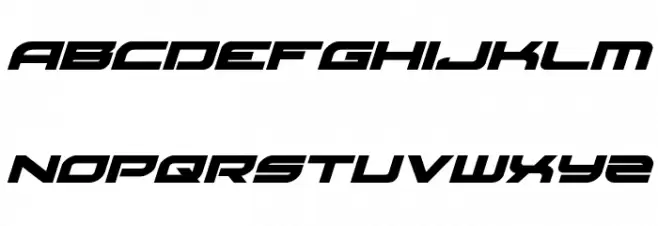 Red Rocket Expanded Italic Caratteri MINUSCOLO