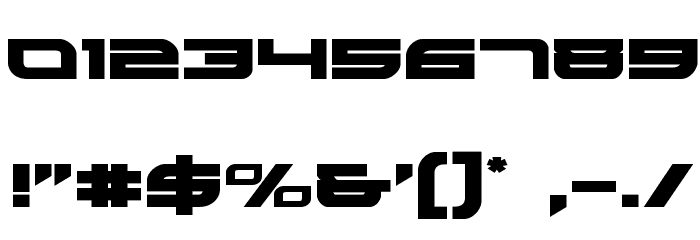 Red Rocket Expanded Font OTHER CHARS