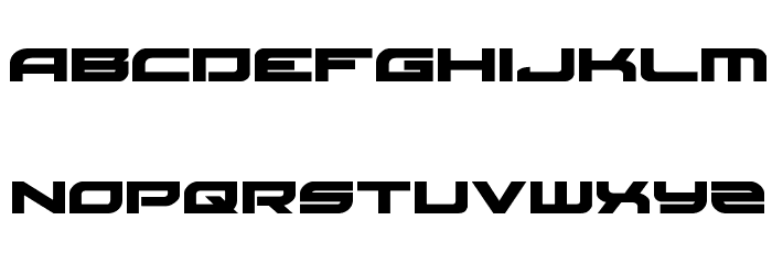 Red Rocket Expanded Font LOWERCASE
