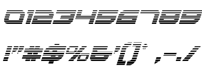 Red Rocket Gradient Italic Font OTHER CHARS