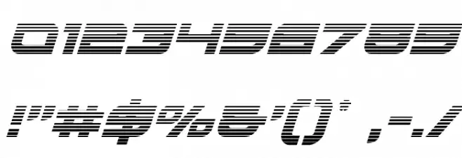 Red Rocket Gradient Italic Font OTHER CHARS