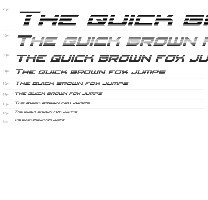 Red Rocket Gradient Italic Waterfall