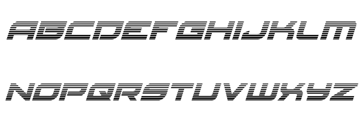 Red Rocket Gradient Italic Font LOWERCASE