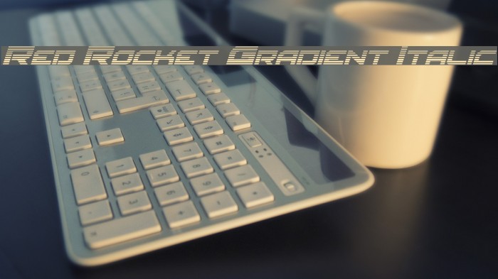 Red Rocket Gradient Italic Font examples