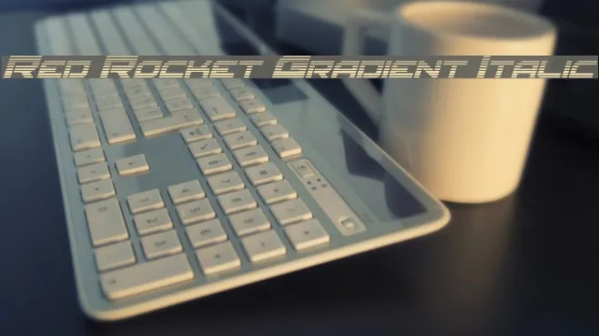 Red Rocket Gradient Italic Example 2