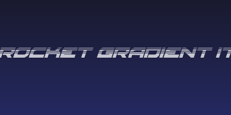 Red Rocket Gradient Italic Social Header