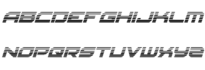 Red Rocket Gradient Italic Font LOWERCASE