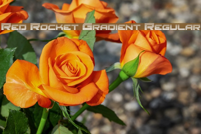 Red Rocket Gradient Regular Font examples