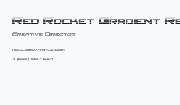 Red Rocket Gradient Regular Business Card