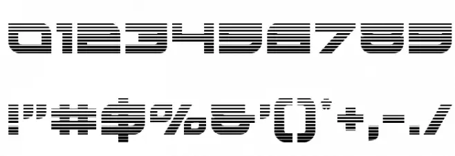 Red Rocket Gradient Font OTHER CHARS