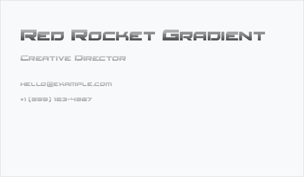 Red Rocket Gradient Business Card