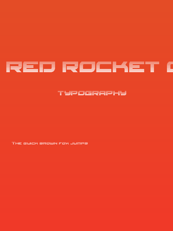 Red Rocket Gradient Poster