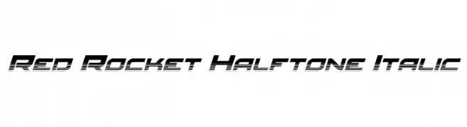 Red Rocket Halftone Italic 