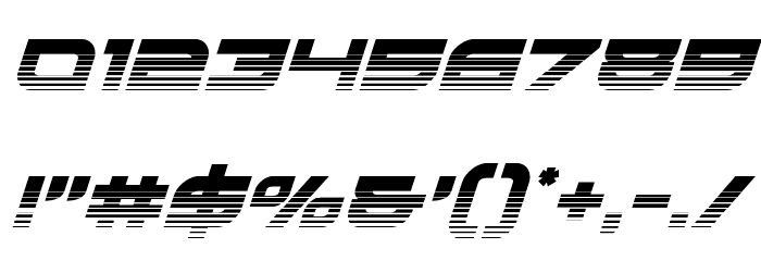 Red Rocket Halftone Italic Font OTHER CHARS