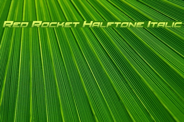 Red Rocket Halftone Italic Font examples